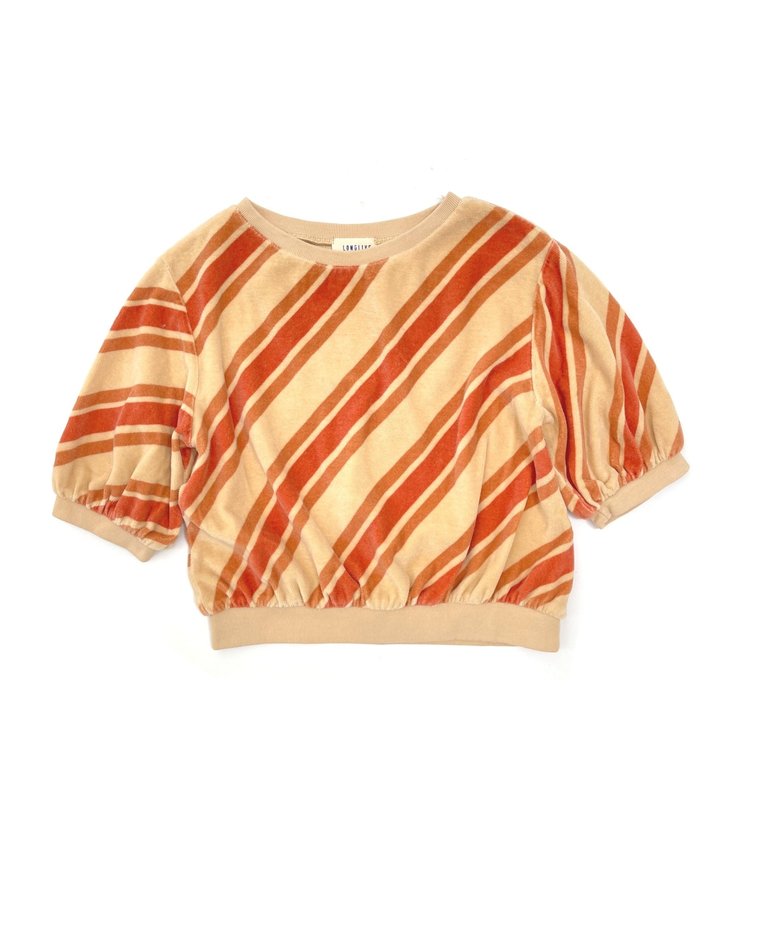 LongLivetheQueen Short sleeved sweater caramel stripe