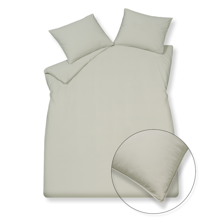 Vandyck Dekbedovertrek Pure 63 percale pale olive