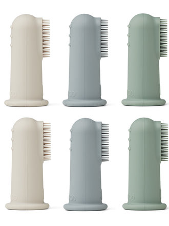 Liewood Simon finger toothbrush 6-pack Peppermint multi mix