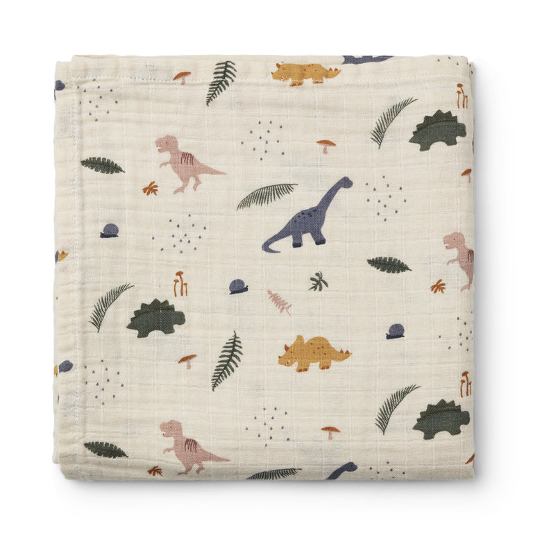 Liewood Ben muslin swaddle print Dino mix