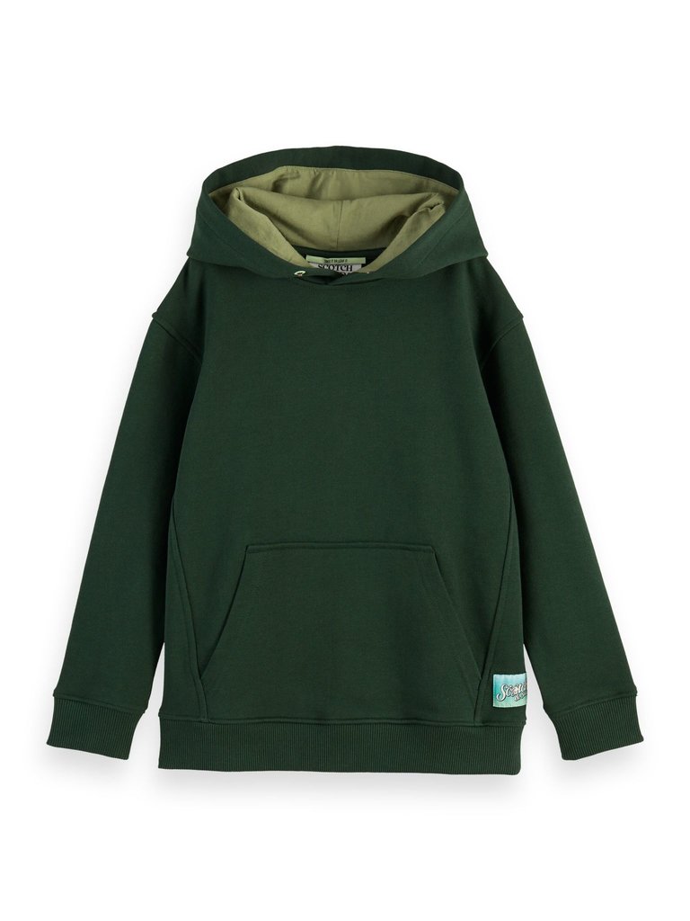 Scotch Shrunk Classic organic cotton logo Hoodie Fern