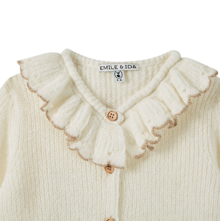 Emile et ida Cardigan Ecru Or