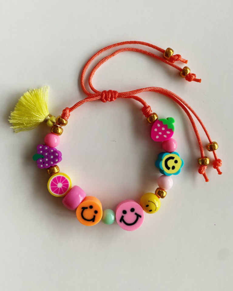 Bymelo Armband Smiley Multi