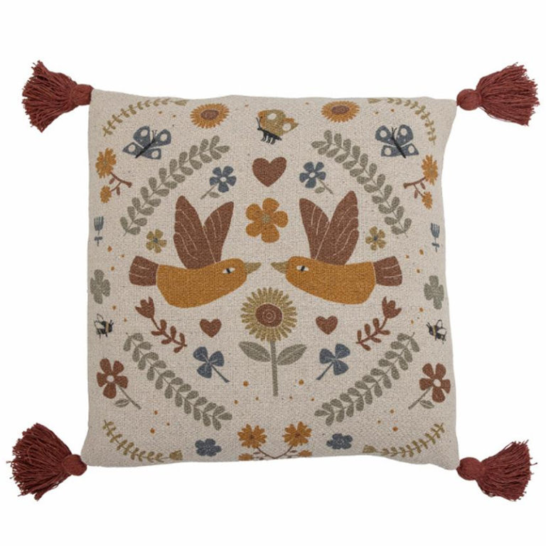 Bloomingville Dorell Cushion Brown recycled Cotton