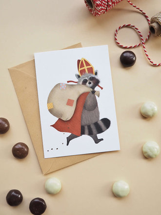 Getekenddoorzusje Wasbeer Sint A6