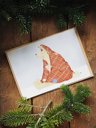 Getekenddoorzusje Beren met dekentje A6