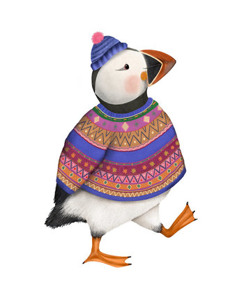 Getekenddoorzusje Puffin A6