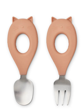 Liewood Baby cutlery set Cat-Tuscany Rose