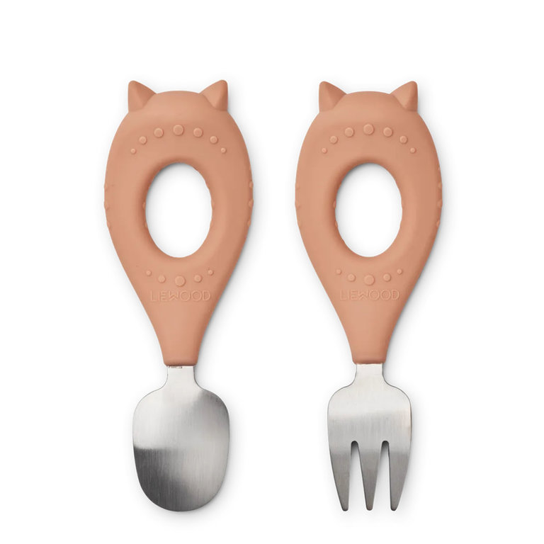 Liewood Baby cutlery set Cat-Tuscany Rose