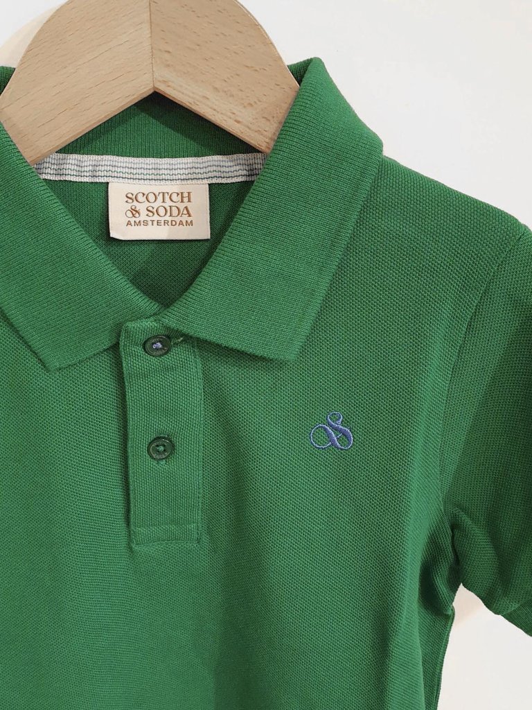 Scotch Shrunk Cotton In Conversation Short Sleeved Pique Polo