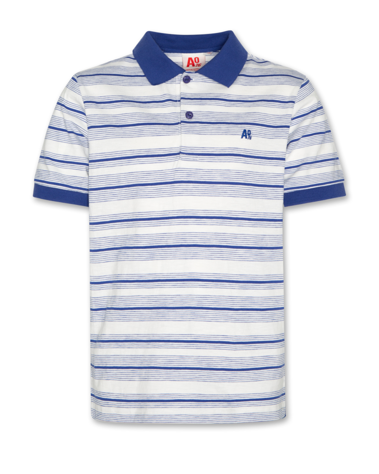 AO76 Carter Stiped Polo AO76-Bright Blue