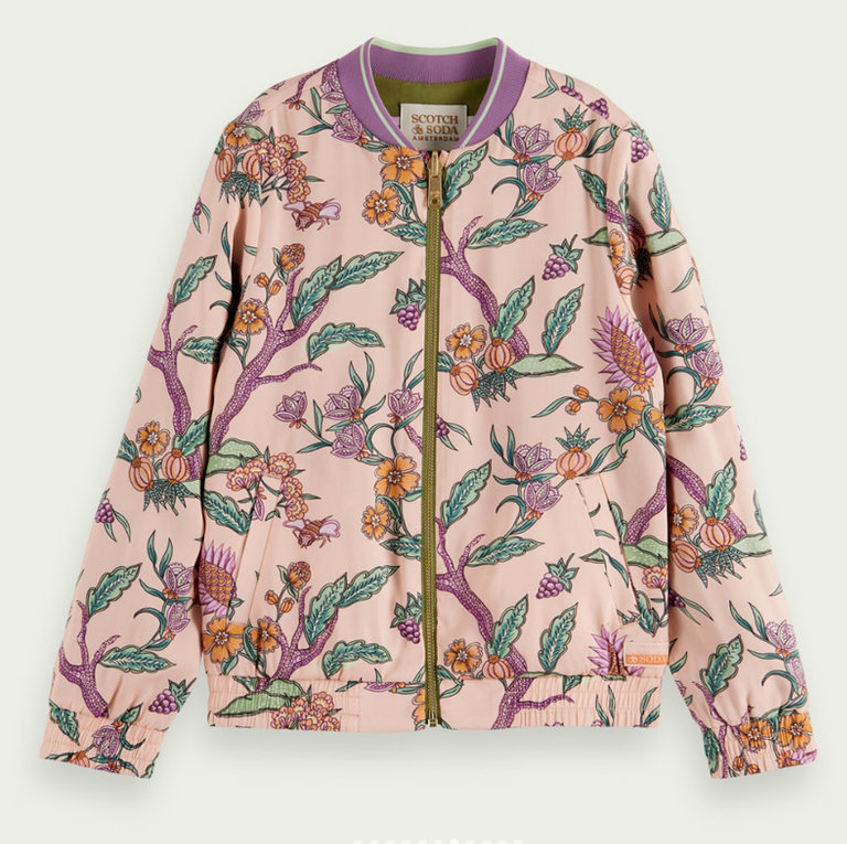 Scotch R'Belle All-over printed reversible bomber