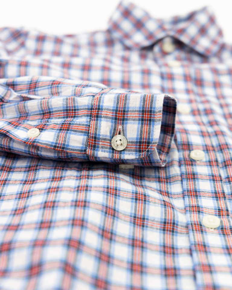 AO76 Tim Pocket Check Shirt-red