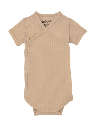 Lodger Romper SS Seersucker Beige
