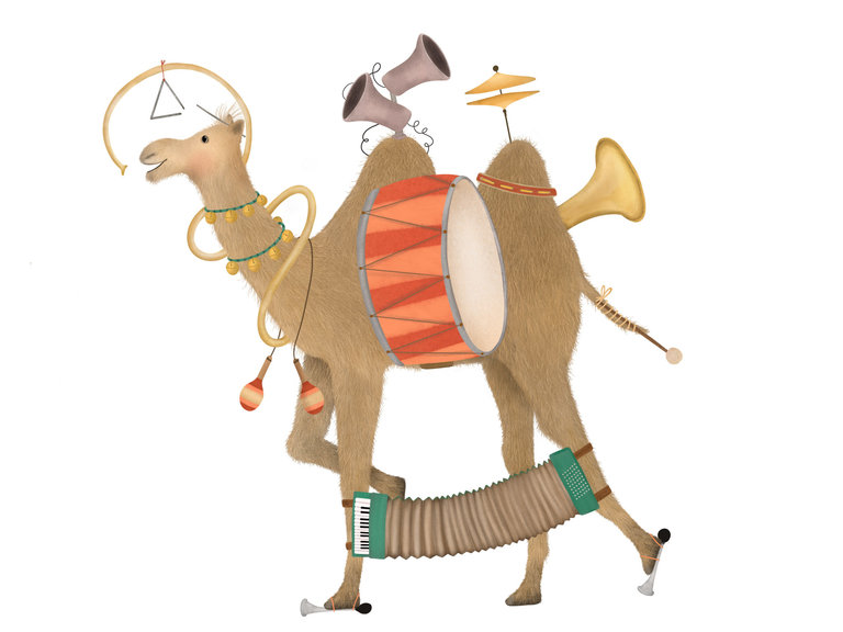 Getekenddoorzusje One-man camel band A6