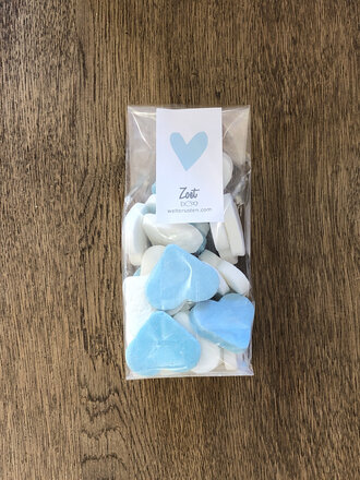 Zoet Reuze Vruchtenharten blauw/wit