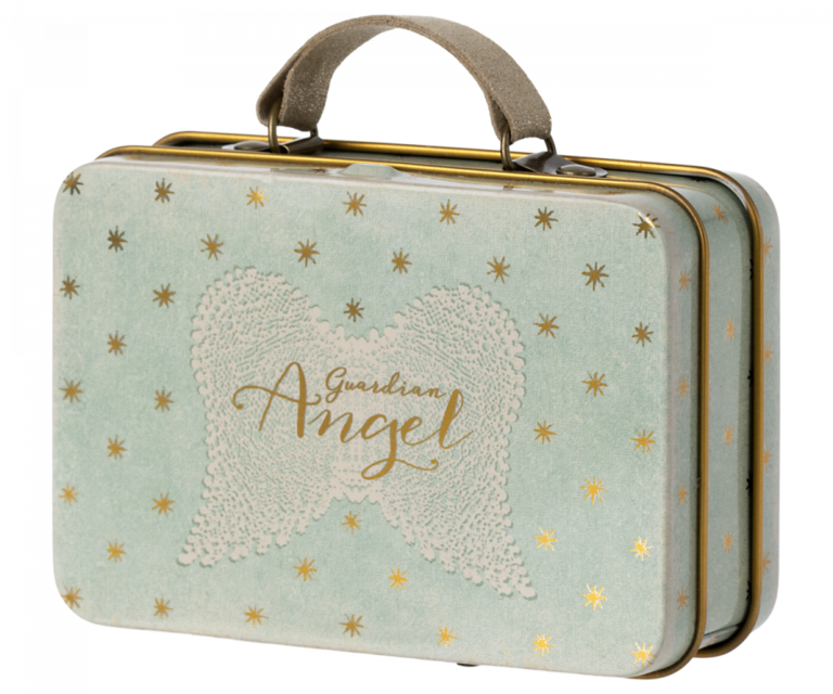 Maileg Angel mouse in suitcase