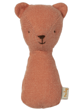 Maileg Teddy rattle  Dusty coral