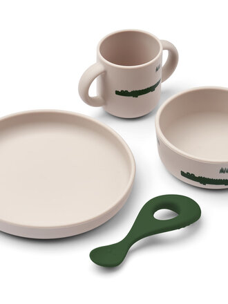 Liewood Vivi Printed Tableware Set-Carlos/Sandy Liewood Vivi Printed Tableware Set-Carlos/Sandy