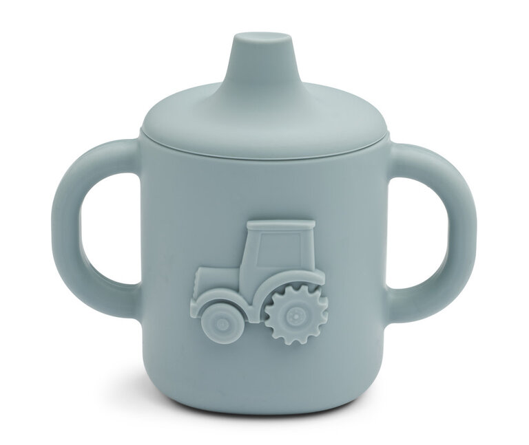 Liewood Amelio Sippy Cup Tractor Blue fog