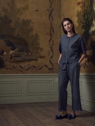 Essenza Erica Tilia Trousers Long darkest blue