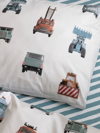 Studio Ditte Dekbedovertrek Werkauto Lichtgrijs