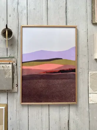 Tinystories CORAL & CHOCOLATE-Fine art print met lijst 50x70cm