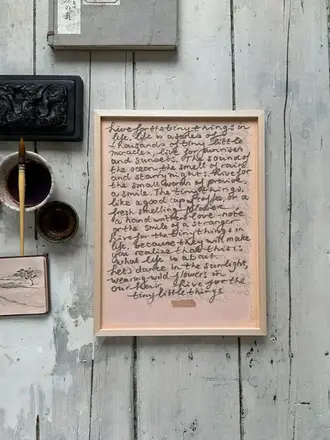 Tinystories TINY LITTLE THINGS-Fine art print met lijst 30x40cm