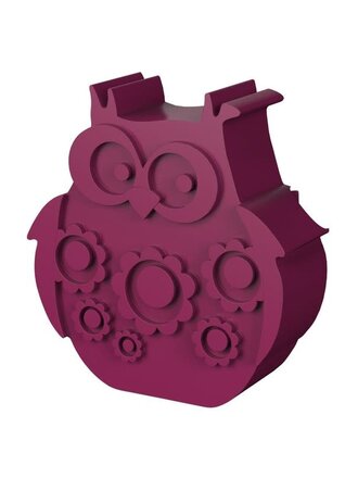 Blafre Matsbox owl plum red lunchbox