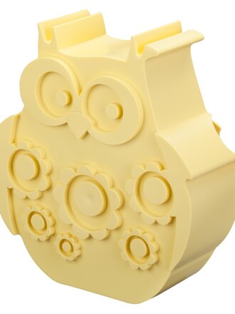 Blafre Matsbox owl light yellow lunchbox