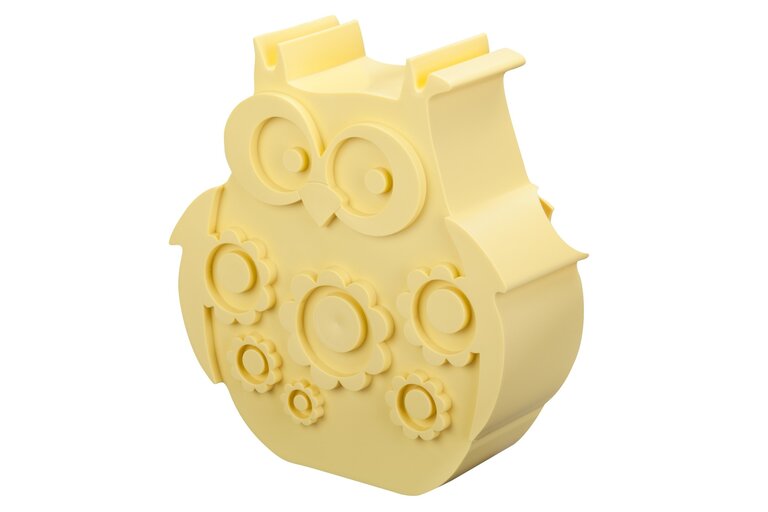 Blafre Matsbox owl light yellow lunchbox