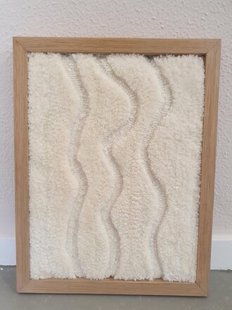 Studio Fer Handgemaakt wandtapijt Golven-Creme