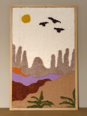 Studio Fer Handgemaakt wandtapijt Landschap-Multi