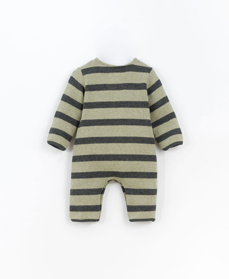 Play Up Striped Jersey Jumpsuit Louro