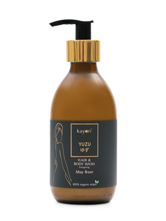 Kayori Hair & Body Wash - 250ml - Glas - Yuzu