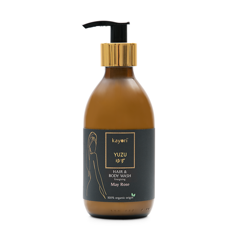 Kayori Hair & Body Wash - 250ml - Glas - Yuzu