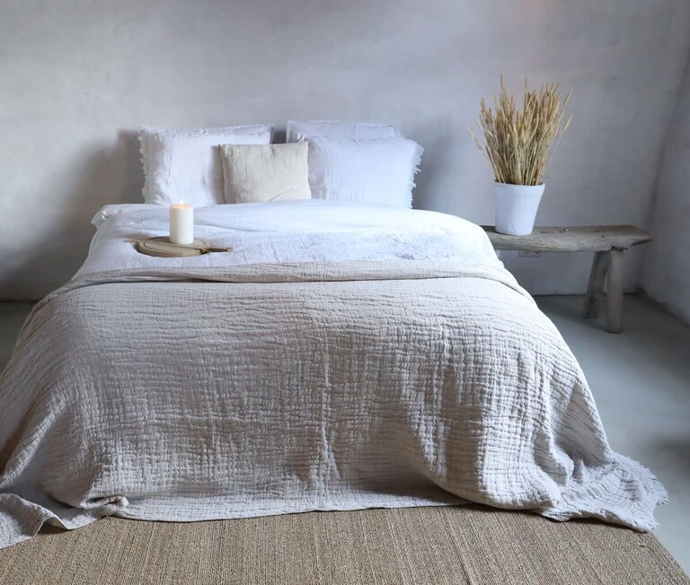 Passion For Linen Tessa-Natural Plaid 135x280cm