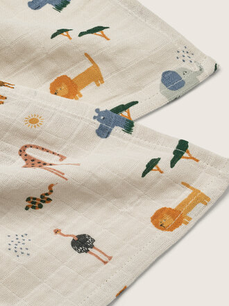 Liewood Lewis muslin cloth 2-pack Safari/Sandy Mix