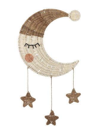 Bloomingville Moony Mobile Nature Rattan 28x53x0,5cm Bloomingville Moony Mobile Nature Rattan 28x53x0,5cm