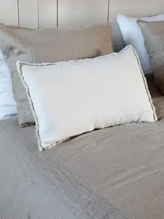 Passion For Linen Cushion Laura White Linen 40x60cm
