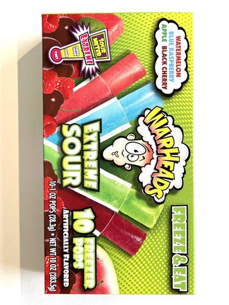 Zoet Warheads Extreme Sour 10 freezer pops