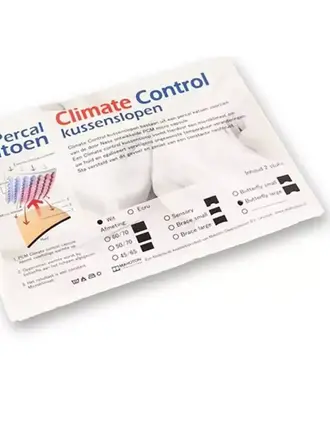 Mahoton Kussenslopen Percal Katoen Butterfly Climate Control, wit