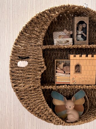 Bloomingville Moony Bookcase Nature Seagrass 65x15 cm Bloomingville Moony Bookcase Nature Seagrass 65x15 cm