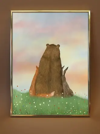 Getekenddoorzusje Samen Poster 21x30cm