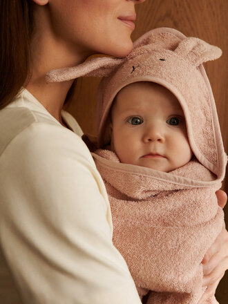 Liewood Albert Rabbit Baby Hooded Towel Pale Tuscany