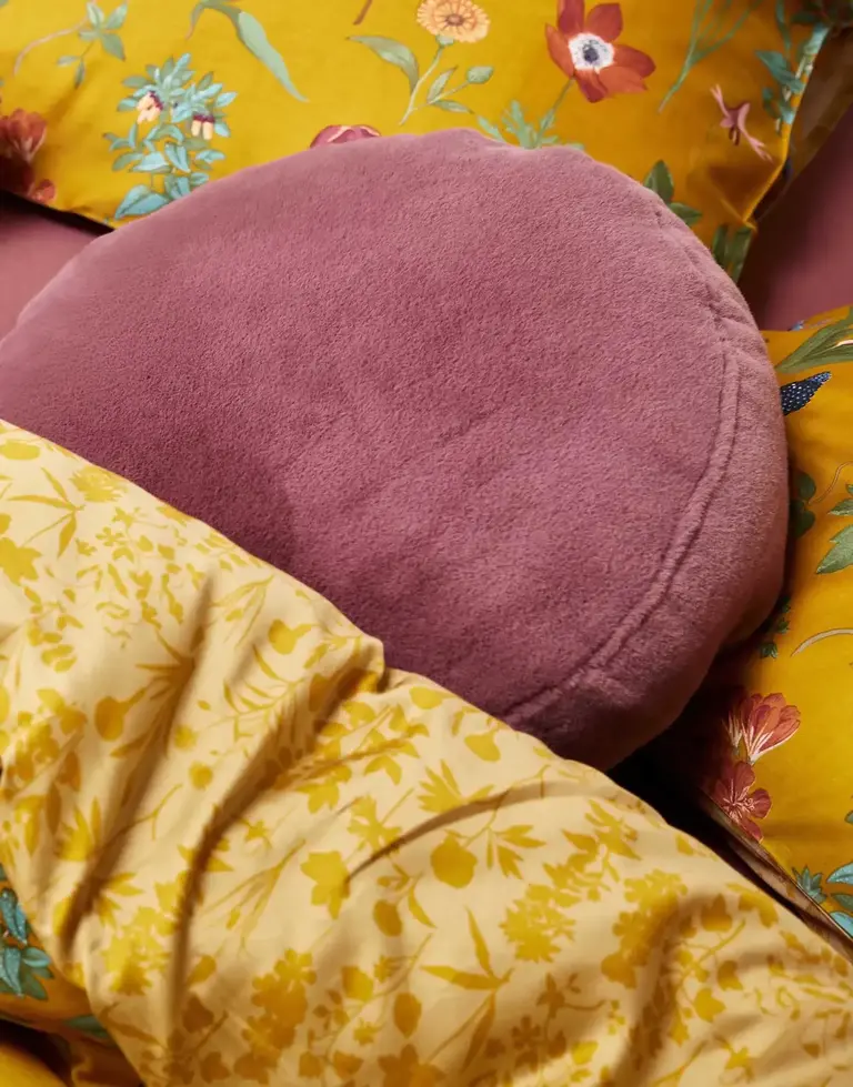 Essenza Mads Furry Cushio Mauve (45cm rond)