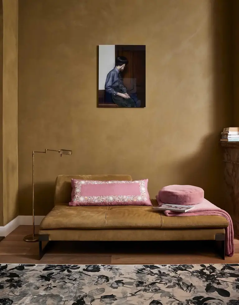 Essenza Mads Furry Cushio Mauve (45cm rond)
