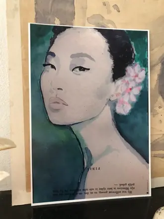 Tinystories KOREAN FLOWERS-Fine art print 15x20cm