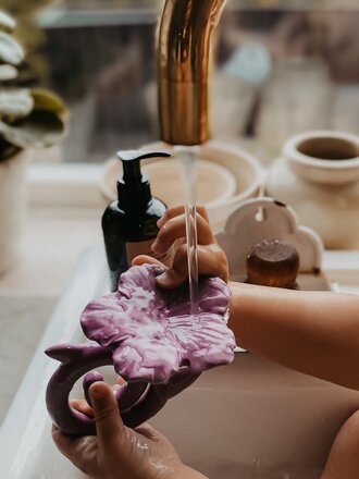 Natruba Teether Hawaii Flower Purple