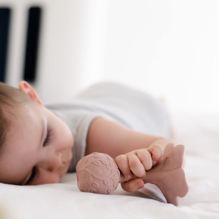 Natruba Rattle/Teether Plumeria-Rose